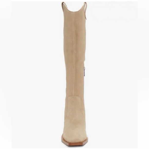 Vince Camuto - VC-AFELIA - Beige Suede Heeled Boots - Picture 8 of 8